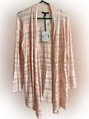 41 Hawthorn Blush Pink Open-Front Textured Cardigan
